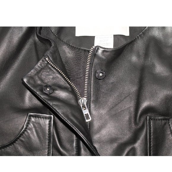 By Malene Birger Long Sheep Nappa Leather Coat / EU 40 Large Black Studs Jacket - Picture 5 of 14